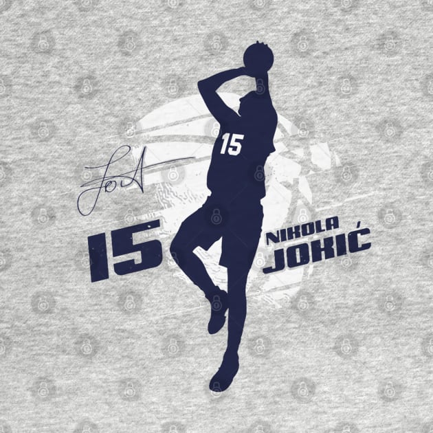 Nikola Jokic Denver Silhouette by danlintonpro